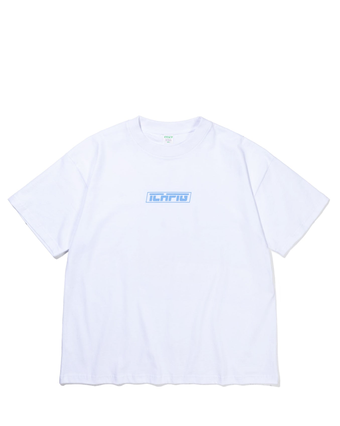 Ichpig - Strike Logo Tee - White / Sky