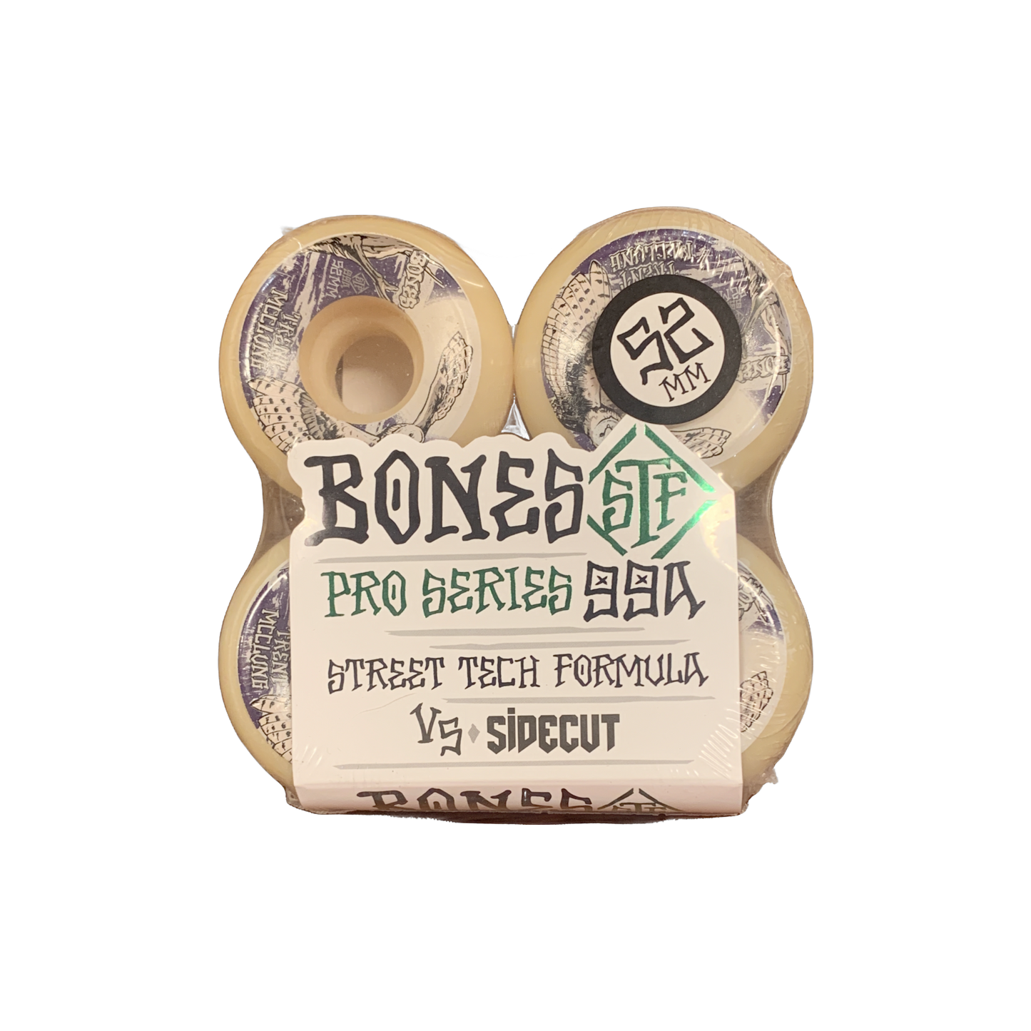 Bones Wheels - Pro Series Trent Mcclung Barn Owl 52mm V5 Sidecut Bones