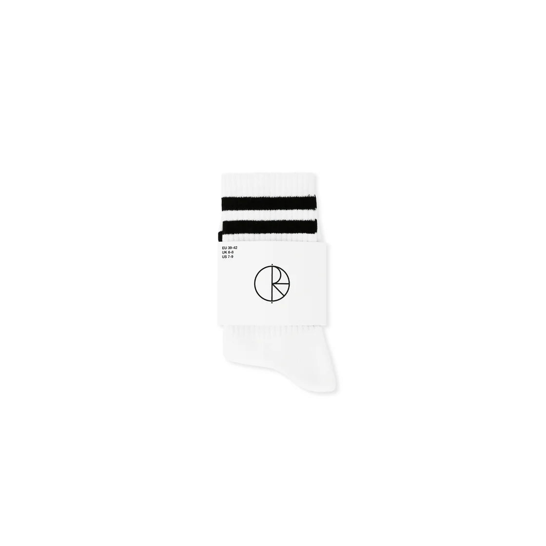 Polar Skate Co. - Rib Socks | Happy Sad - White