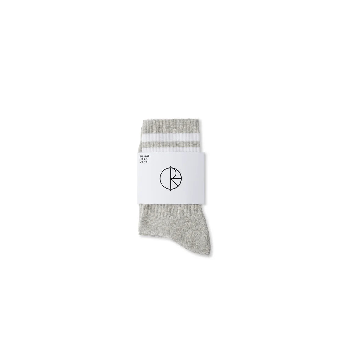 Polar Skate Co. - Rib Socks | Happy Sad - Heather Grey