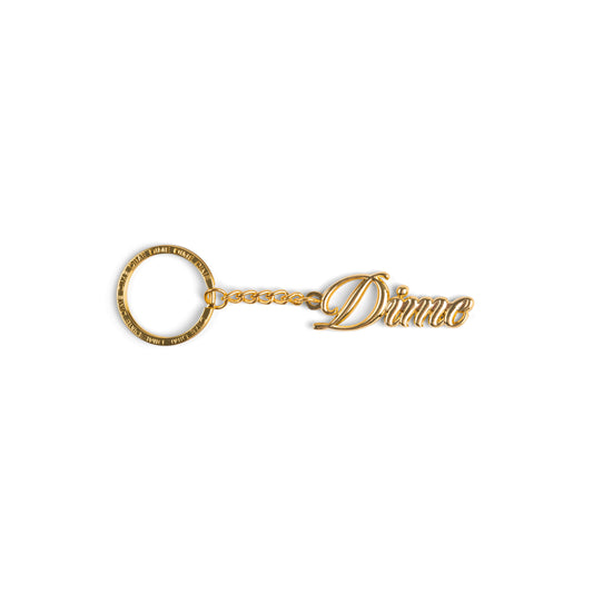Dime - Cursive Keychain - Gold