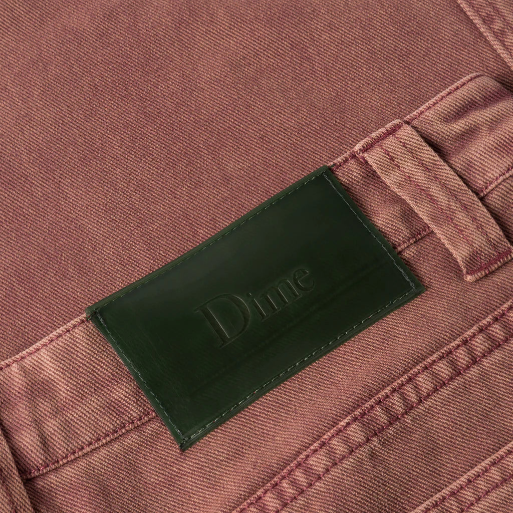 Dime -  Classic Relaxed Denim - Stone Burgundy