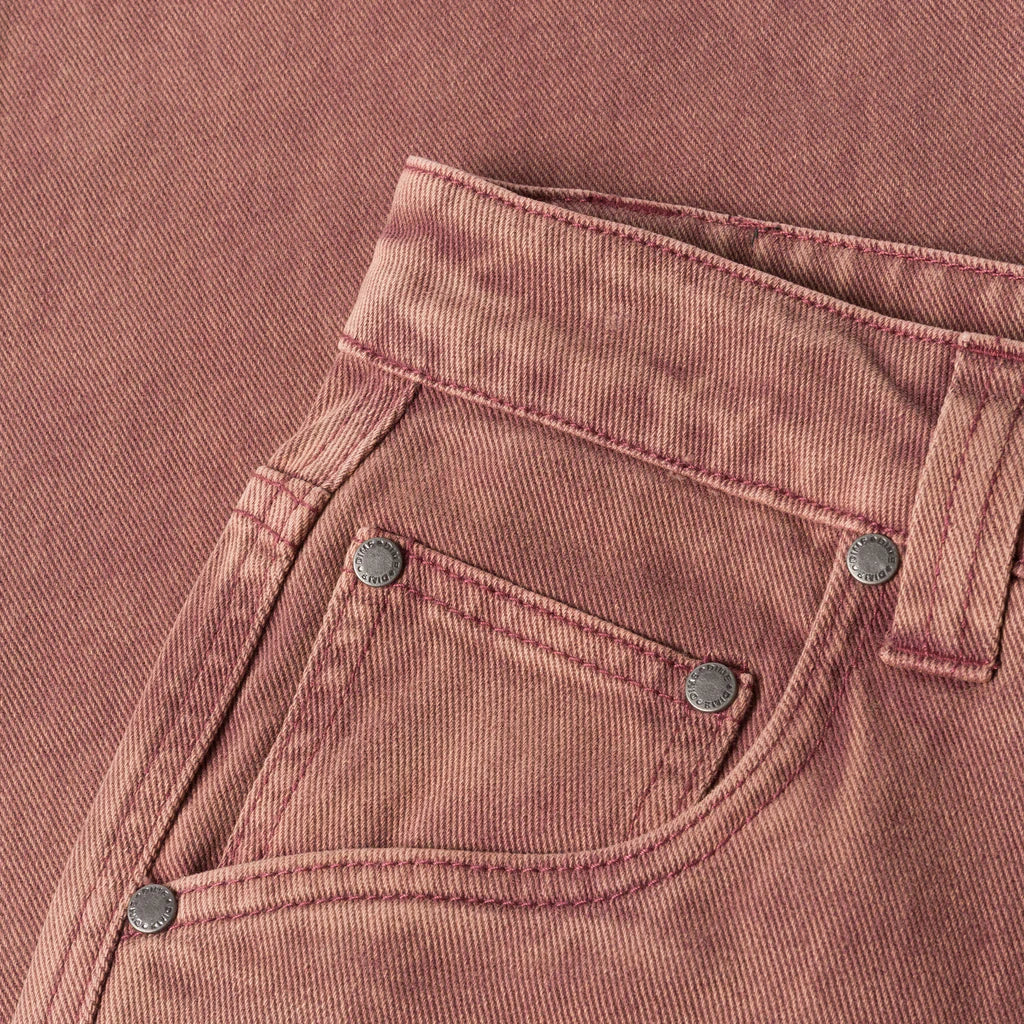 Dime -  Classic Relaxed Denim - Stone Burgundy