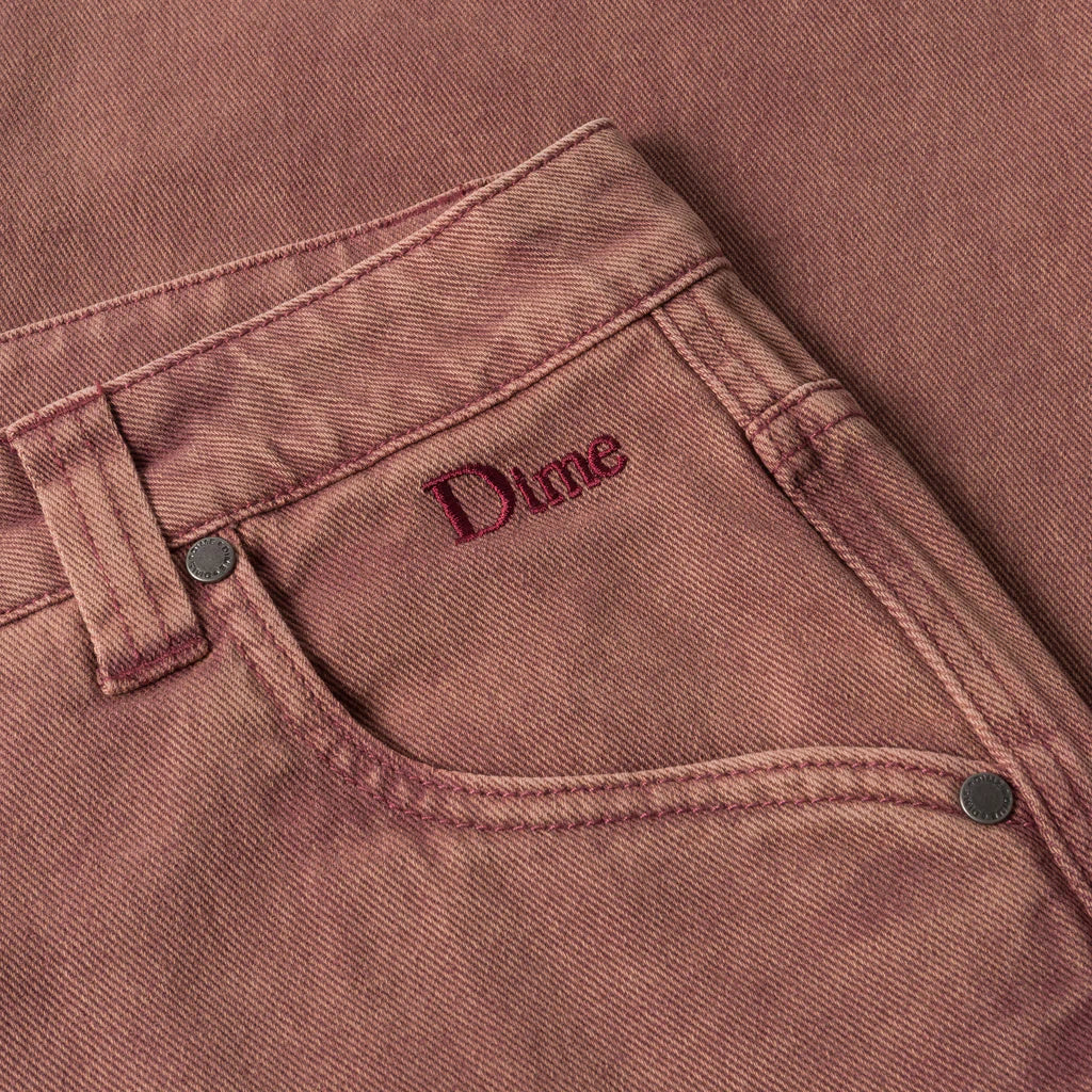 Dime -  Classic Relaxed Denim - Stone Burgundy