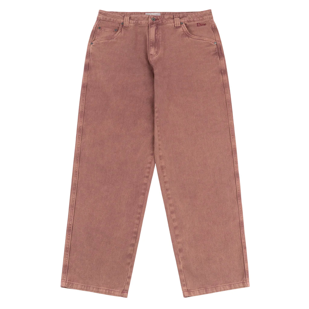 Dime -  Classic Relaxed Denim - Stone Burgundy