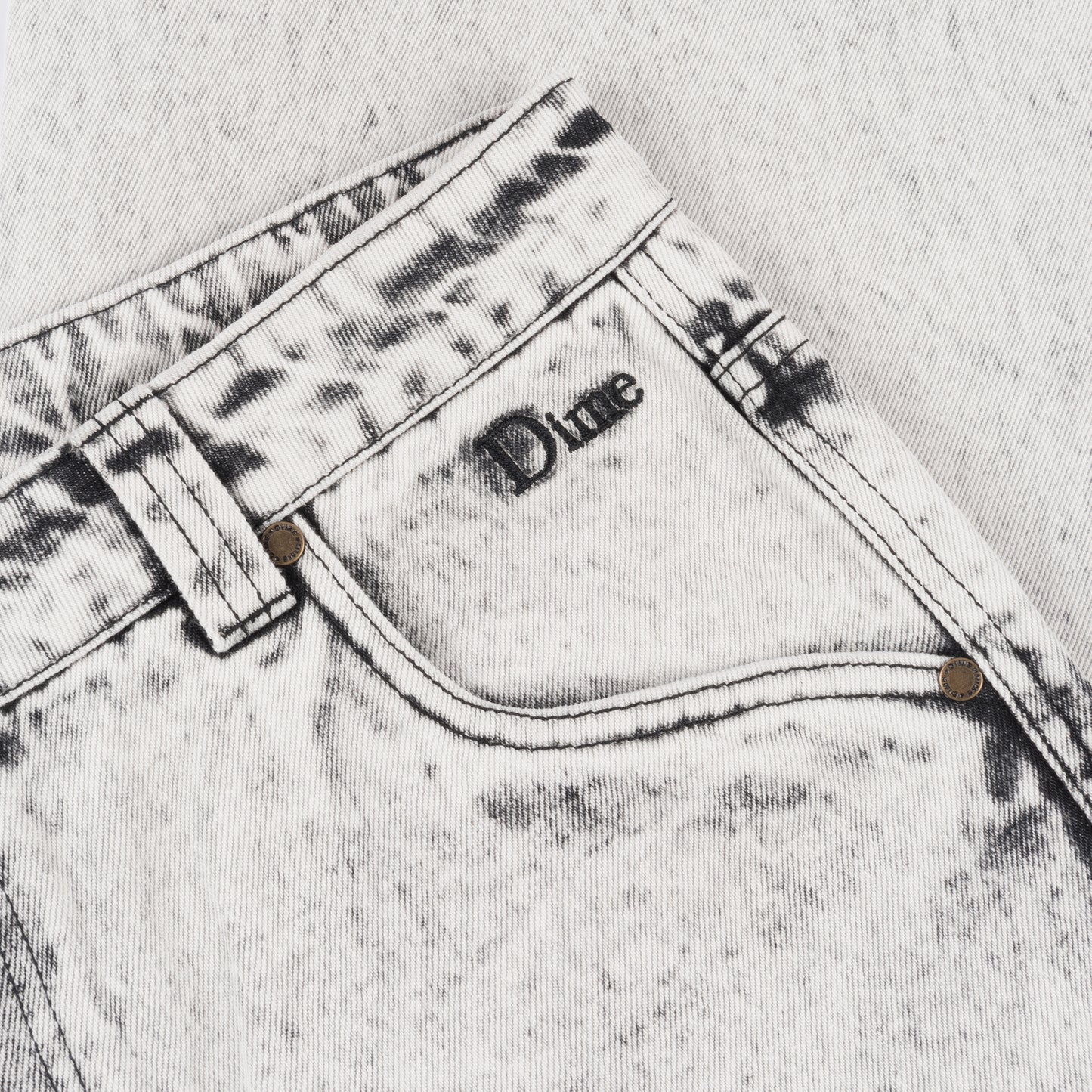 Dime - Classic Baggy Denim Pants - Smoked White