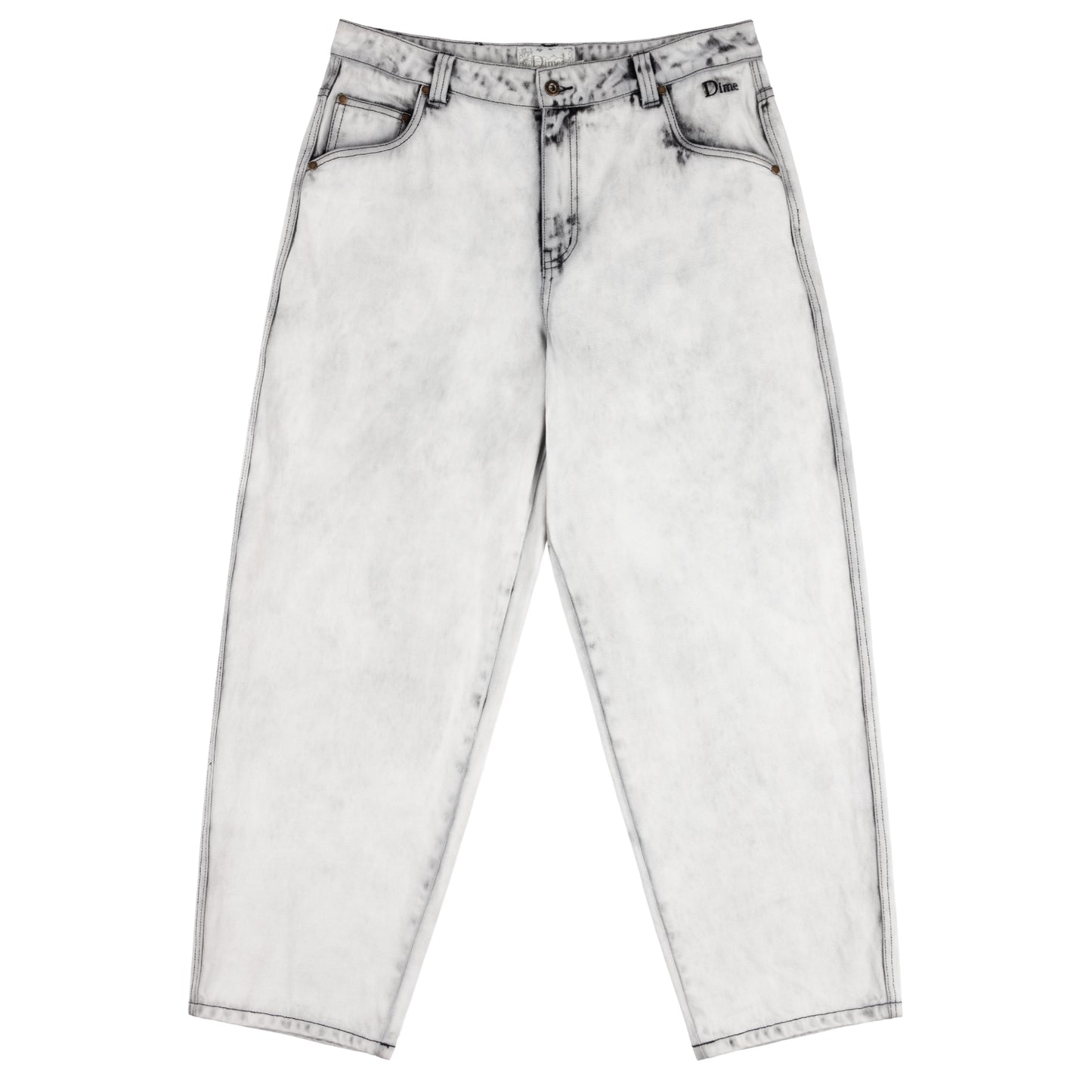 Dime - Classic Baggy Denim Pants - Smoked White