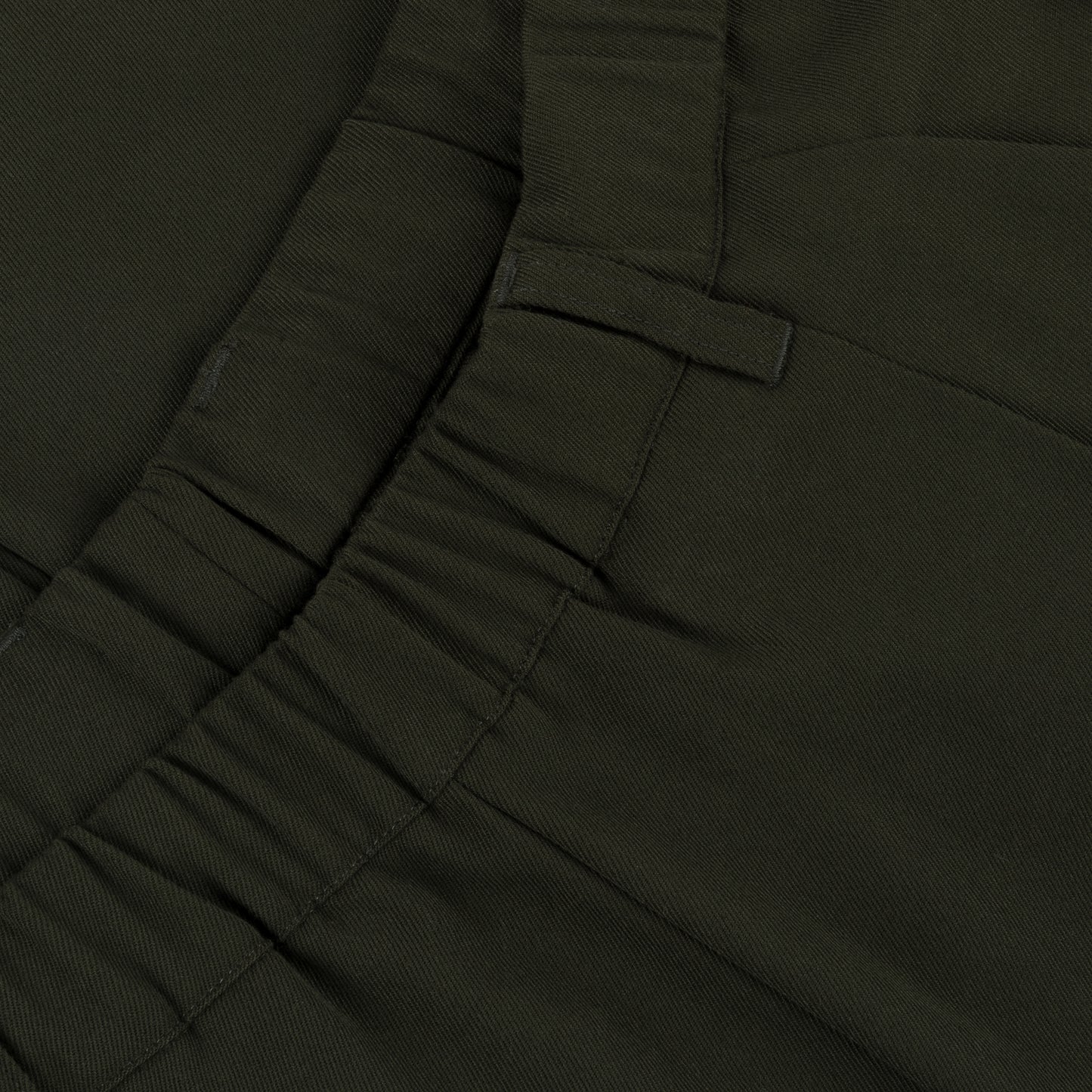 Dime - Pleated Twill Pants - Forest Green