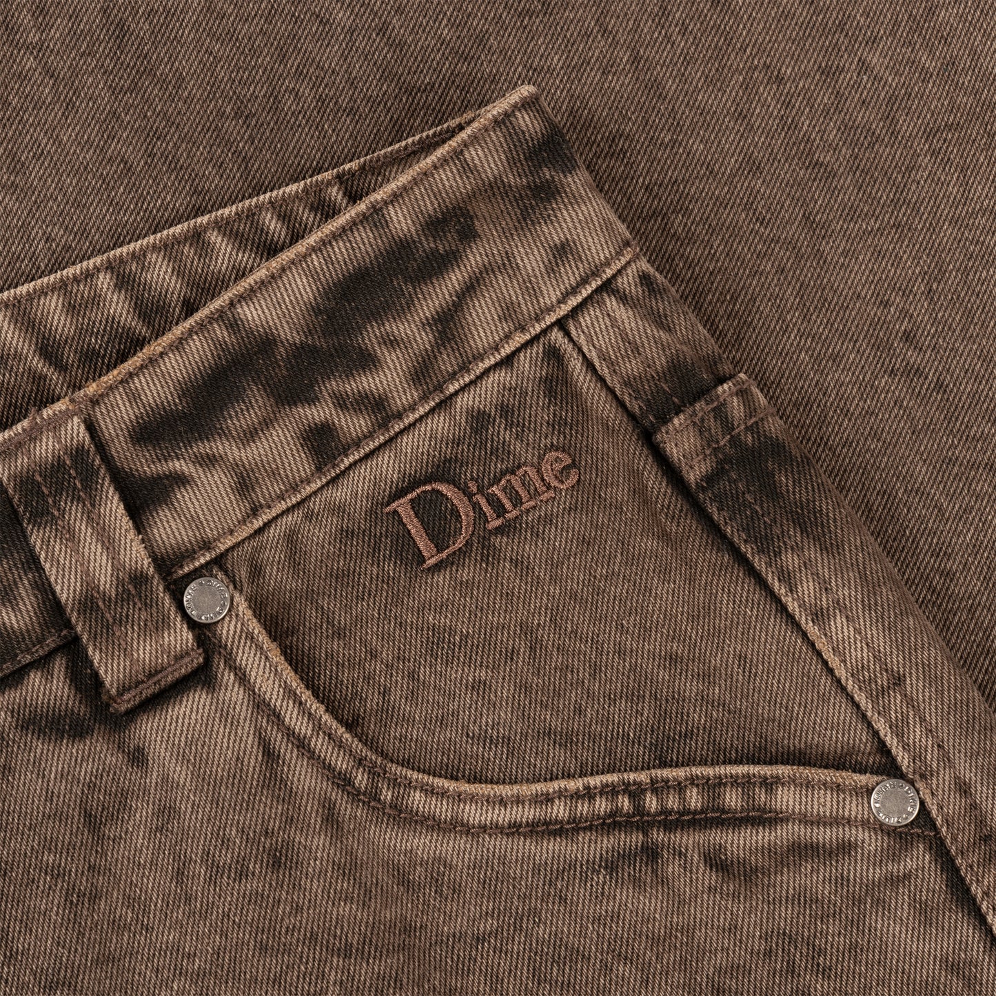 Dime - Classic Relaxed Denim Pants - Faded Brown