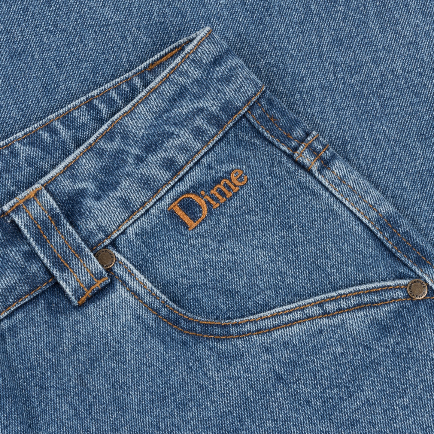 Dime - Classic Relaxed Denim Pants - Indigo Washed