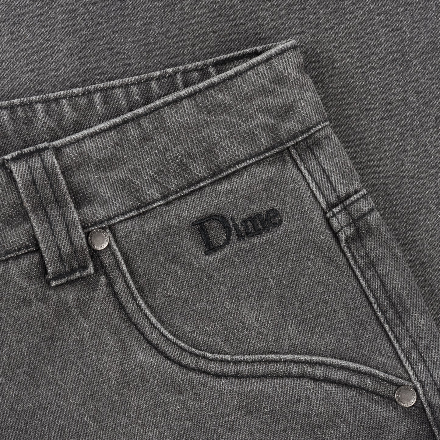 Dime - Classic Relaxed Denim Pants - Vintage Black