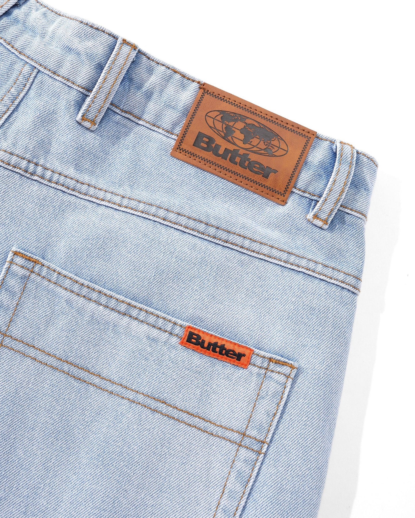Butter Goods - Baggy Denim Shorts - Light Blue