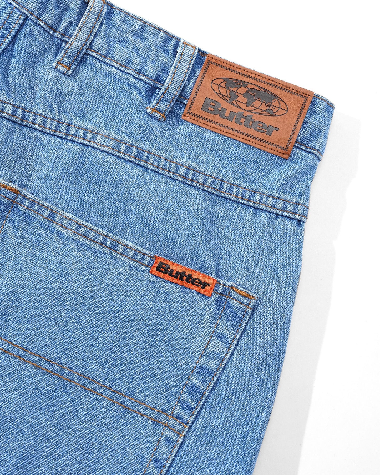 Butter Goods - Baggy Denim Shorts - Washed Indigo