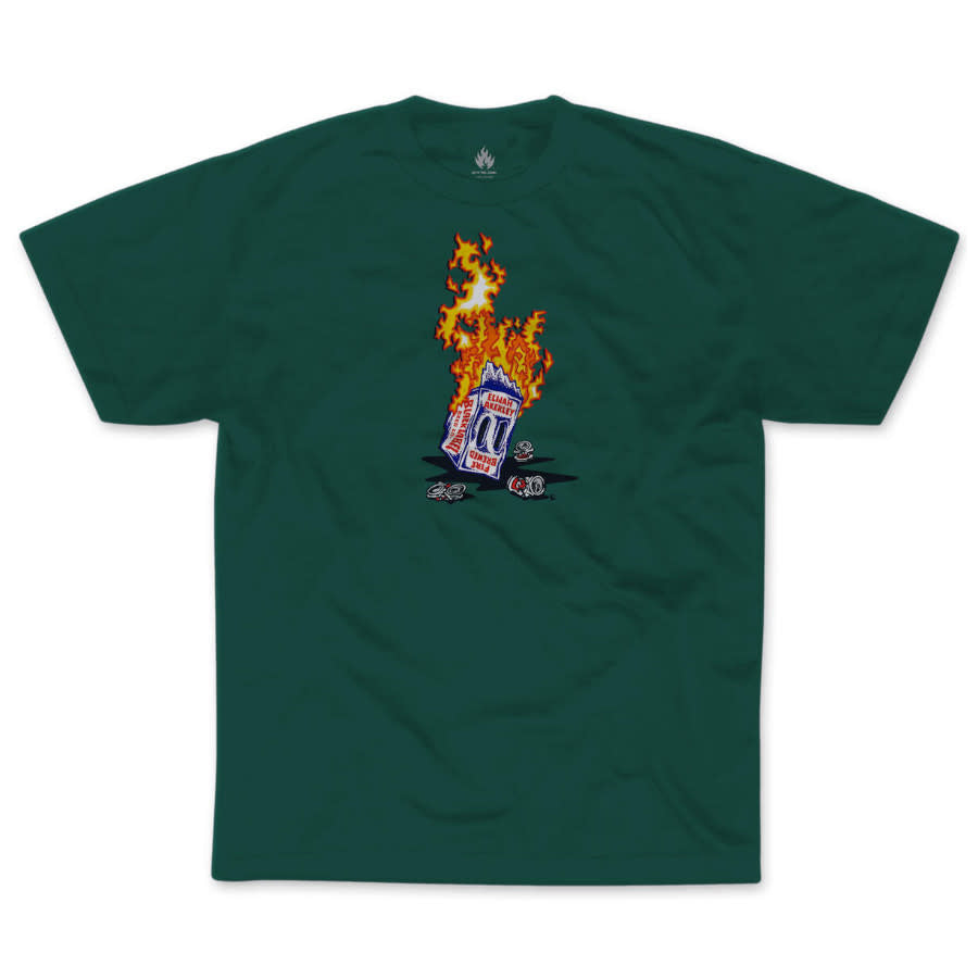 Black Label Skateboards - Fire Brewed T-Shirt Tree Green