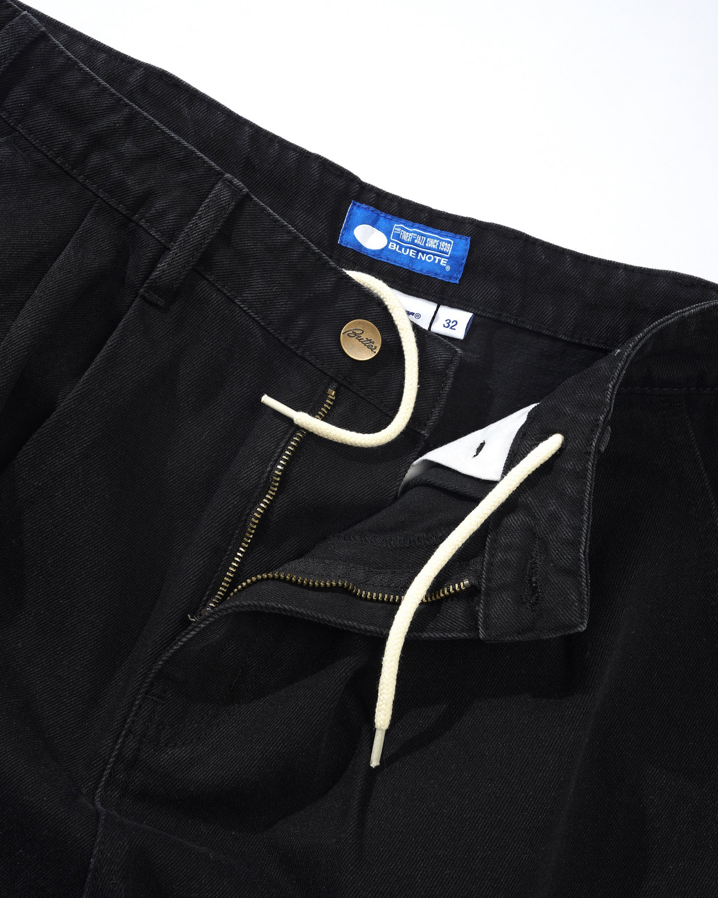 Butter x Blue Note - Pleated Denim Shorts - Washed Black