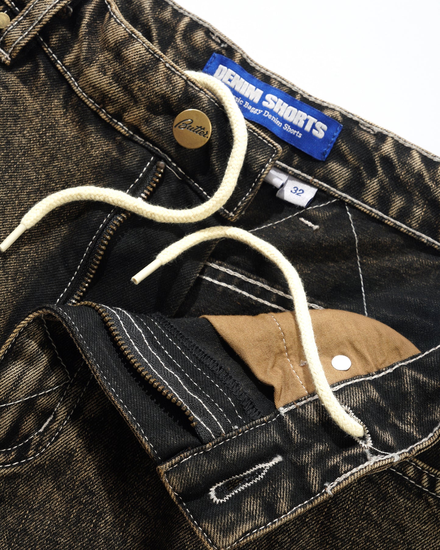 Butter Goods - Bronco Denim Shorts - Washed Black