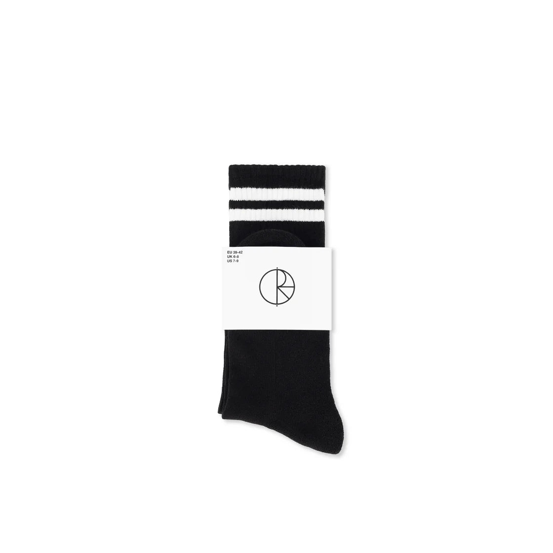 Polar Skate Co. - Rib Socks | Long | Happy Sad - Black