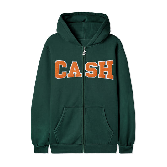Cash Only - Campus Zip-Thru Hood - Forrest Green