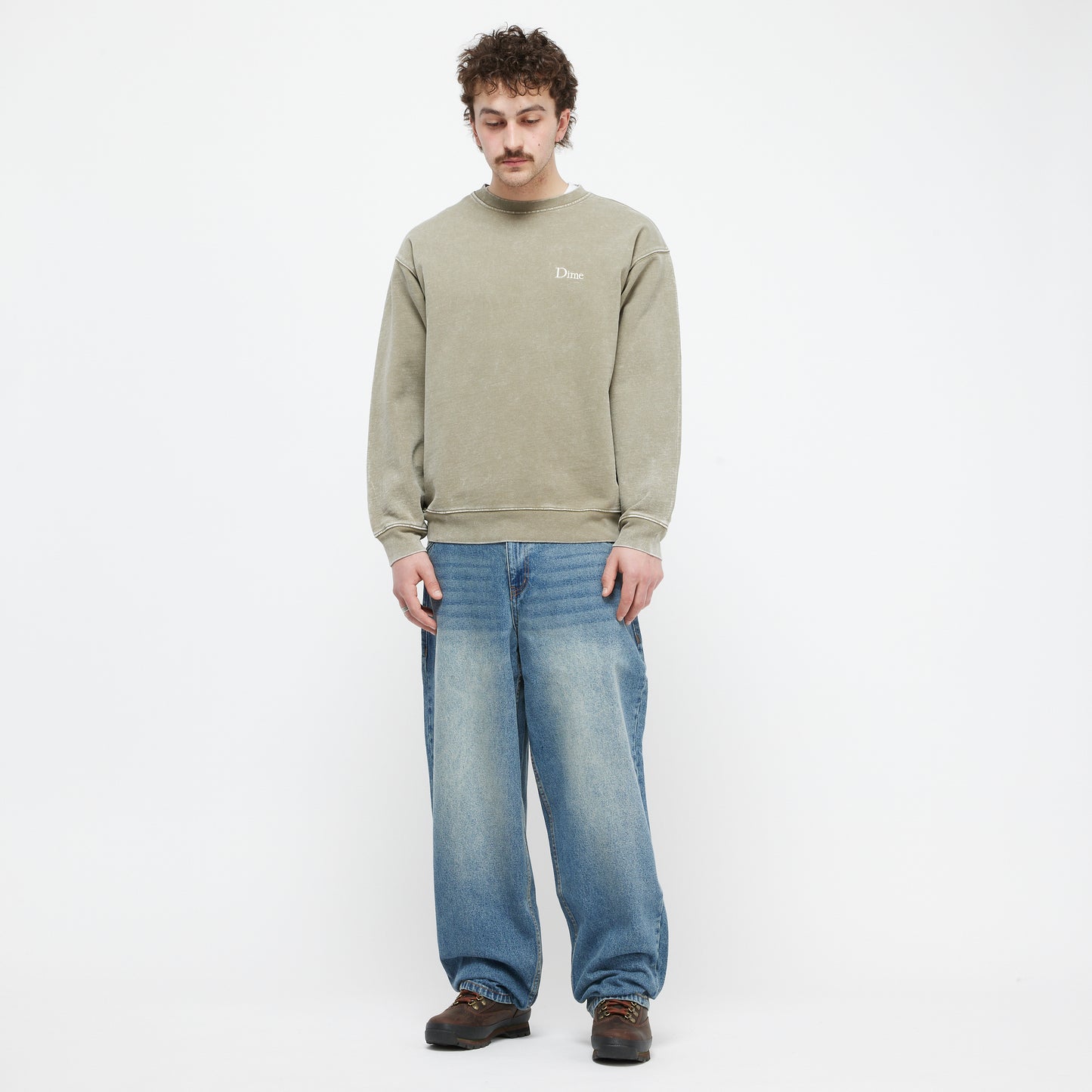 Dime - Baggy Denim Pants - Sandblasted Indigo