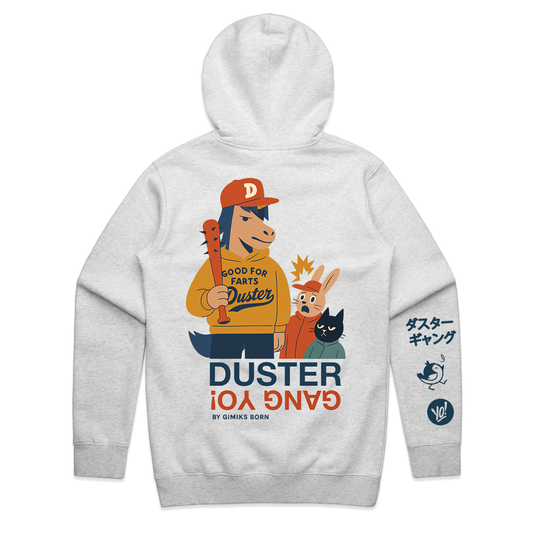 Duster Gang by Gimiks Born - Good4Farts Hooded Jumper - Grey Marle