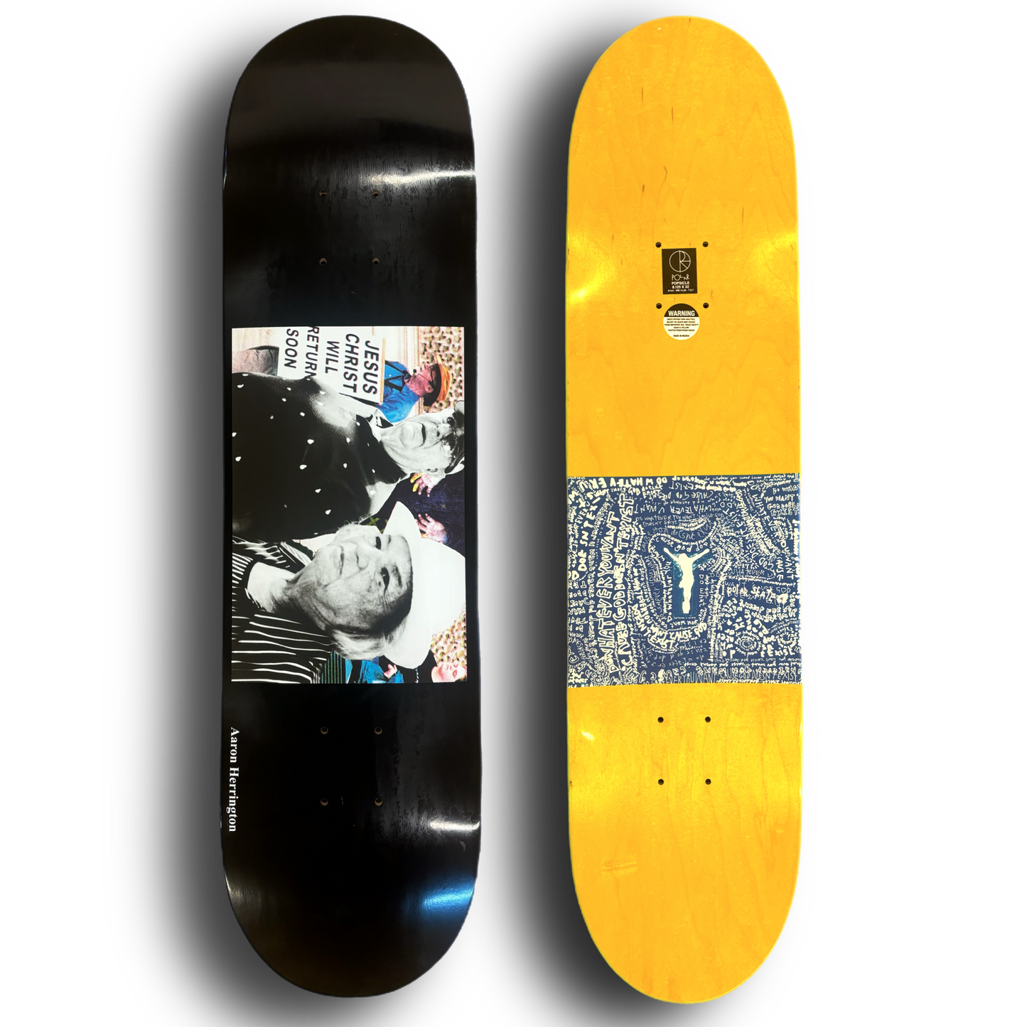 Polar Skate Co. - DECK | AARON HERRINGTON - RETURN SOON - BLACK - 8.125"