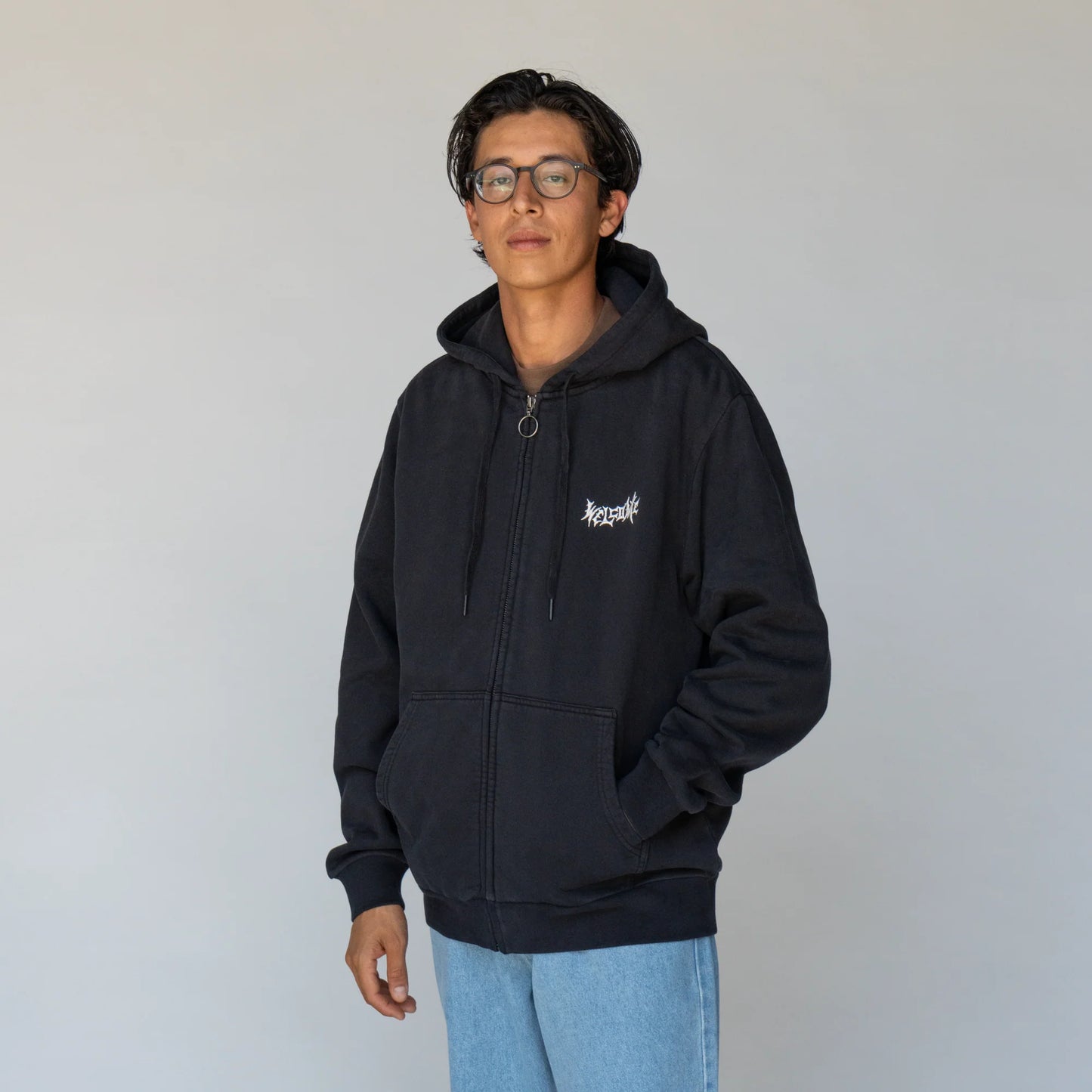 Welcome skateboards - Nephilim Pigment-Dyed Zip Hoodie w/Back Patch