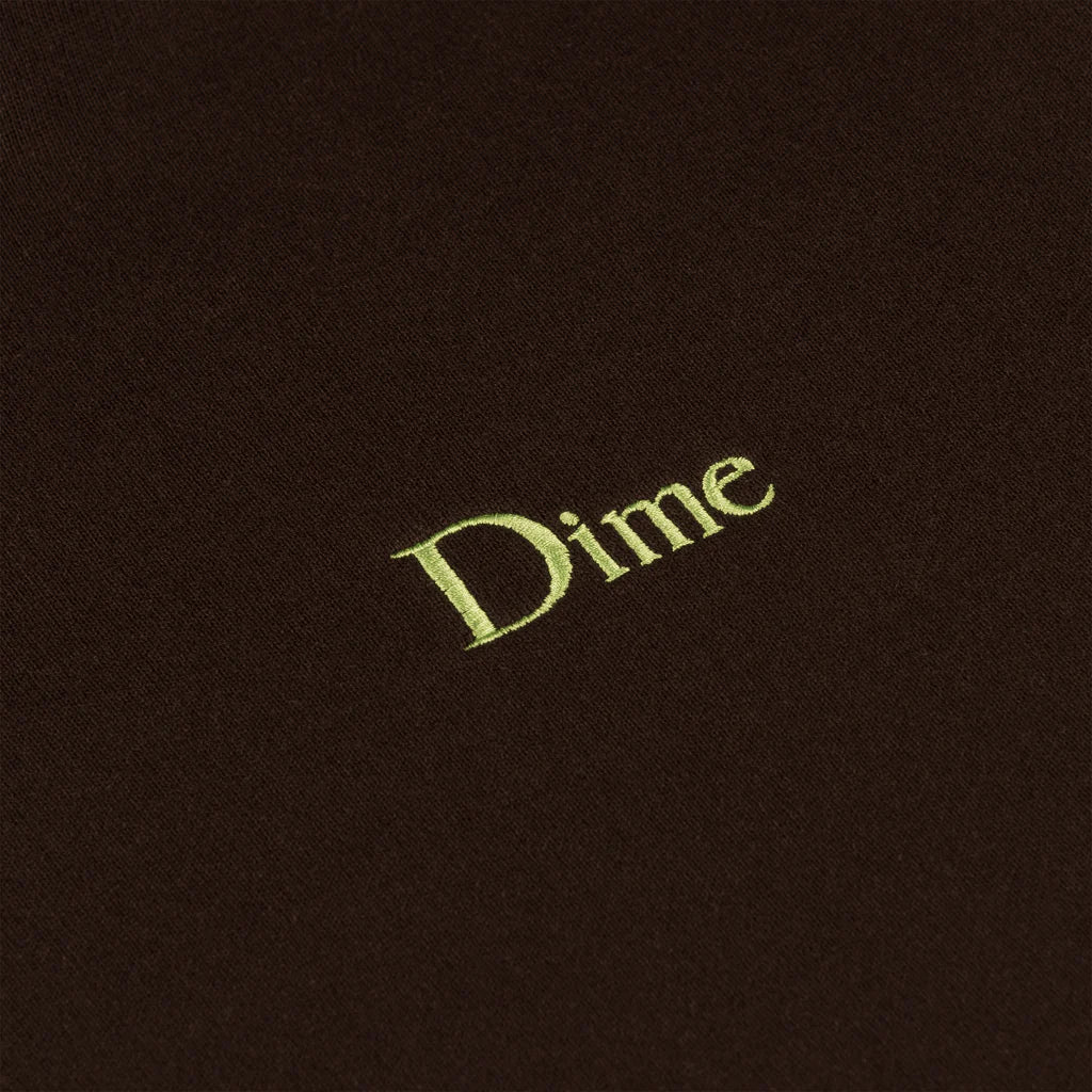 Dime - Classic Small Logo Crewneck - Deep Brown
