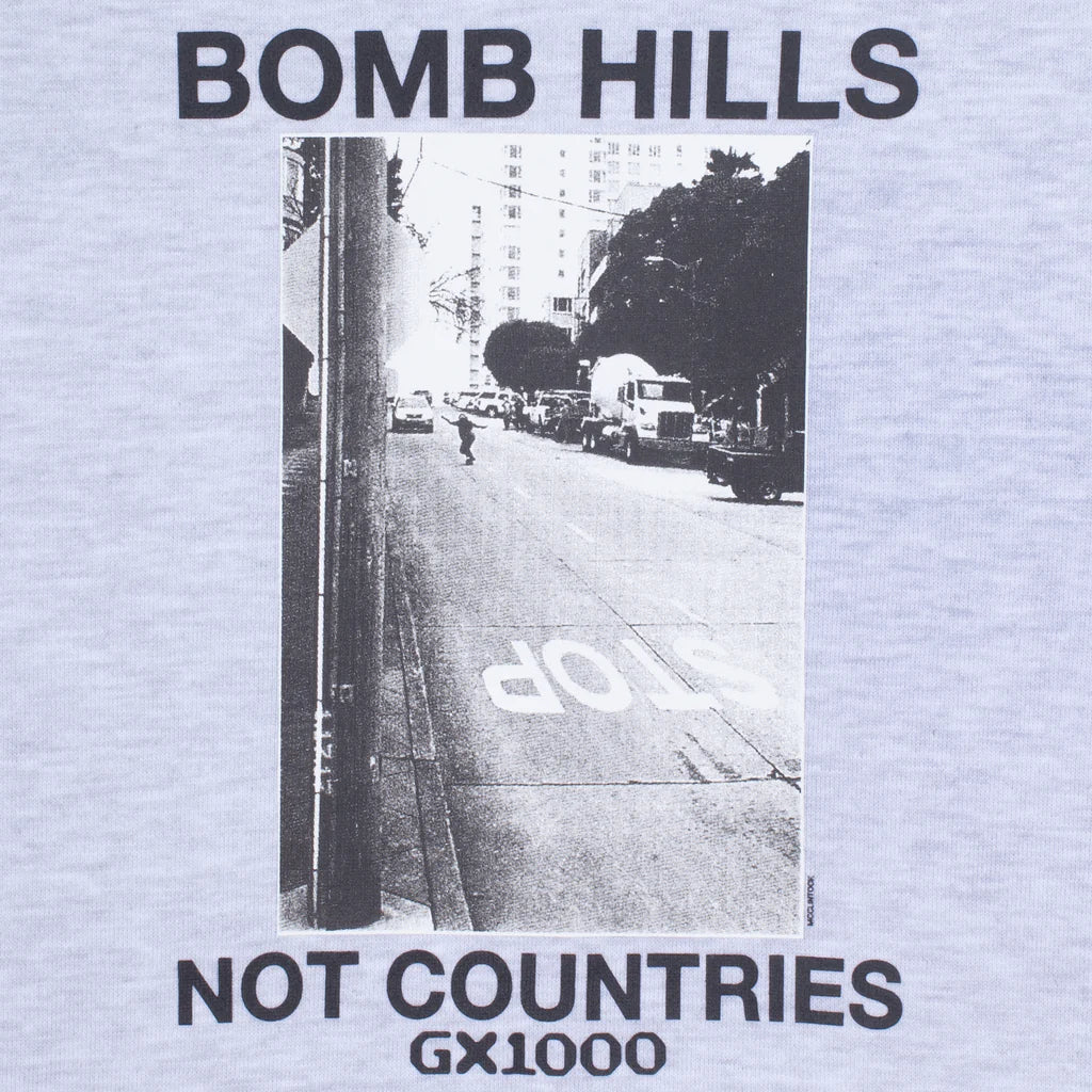 GX1000 - Bomb Hills Not Countries Hoodie - Ash