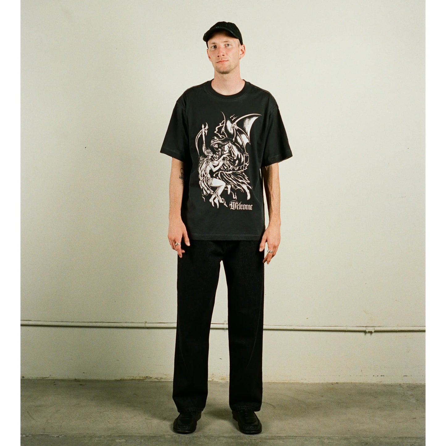 Welcome Skateboards - Archangel Overprint Tee Black