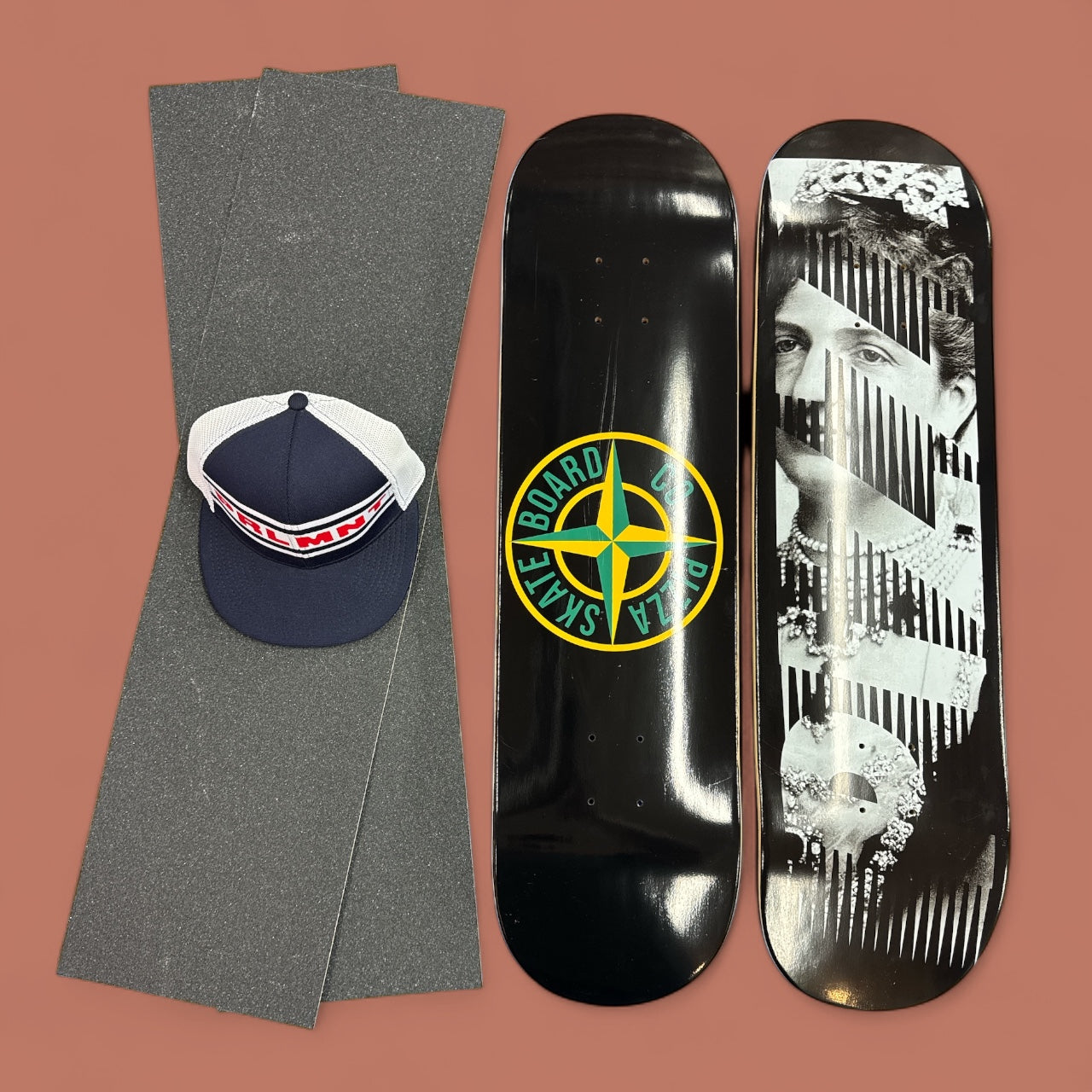 Sale Deal - 8.375" Pizza decks, 2x Sheets Free Grip & Parliament Cap