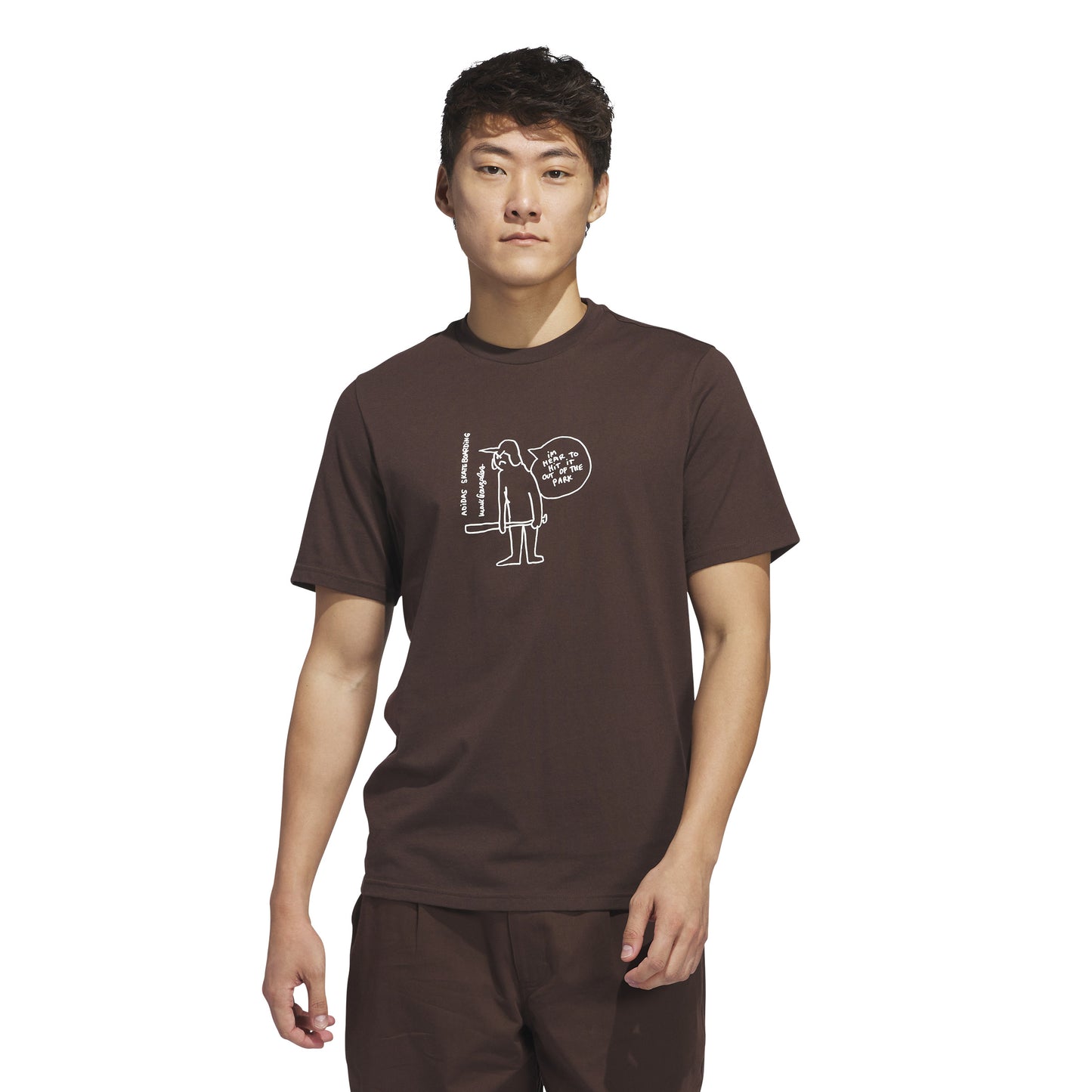 Adidas Skateboarding - Shmoo foil Out of the Park Tee - Dark Brown / Core White