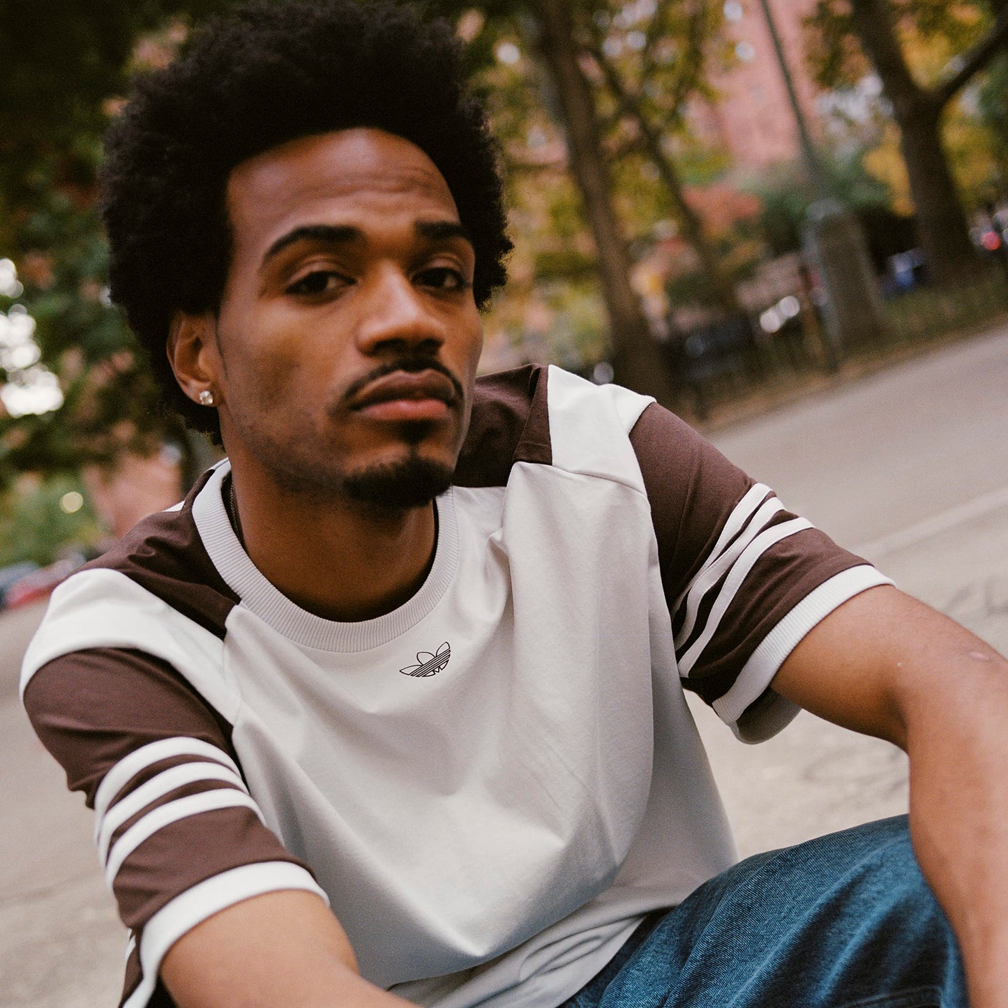 Adidas Skateboarding - Tyshawn Tee - Crystal White / Dark Brown