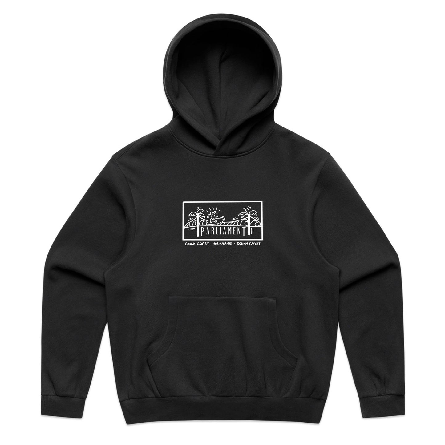 Parliament - White Surf Bridge Hooded Jumper - Black