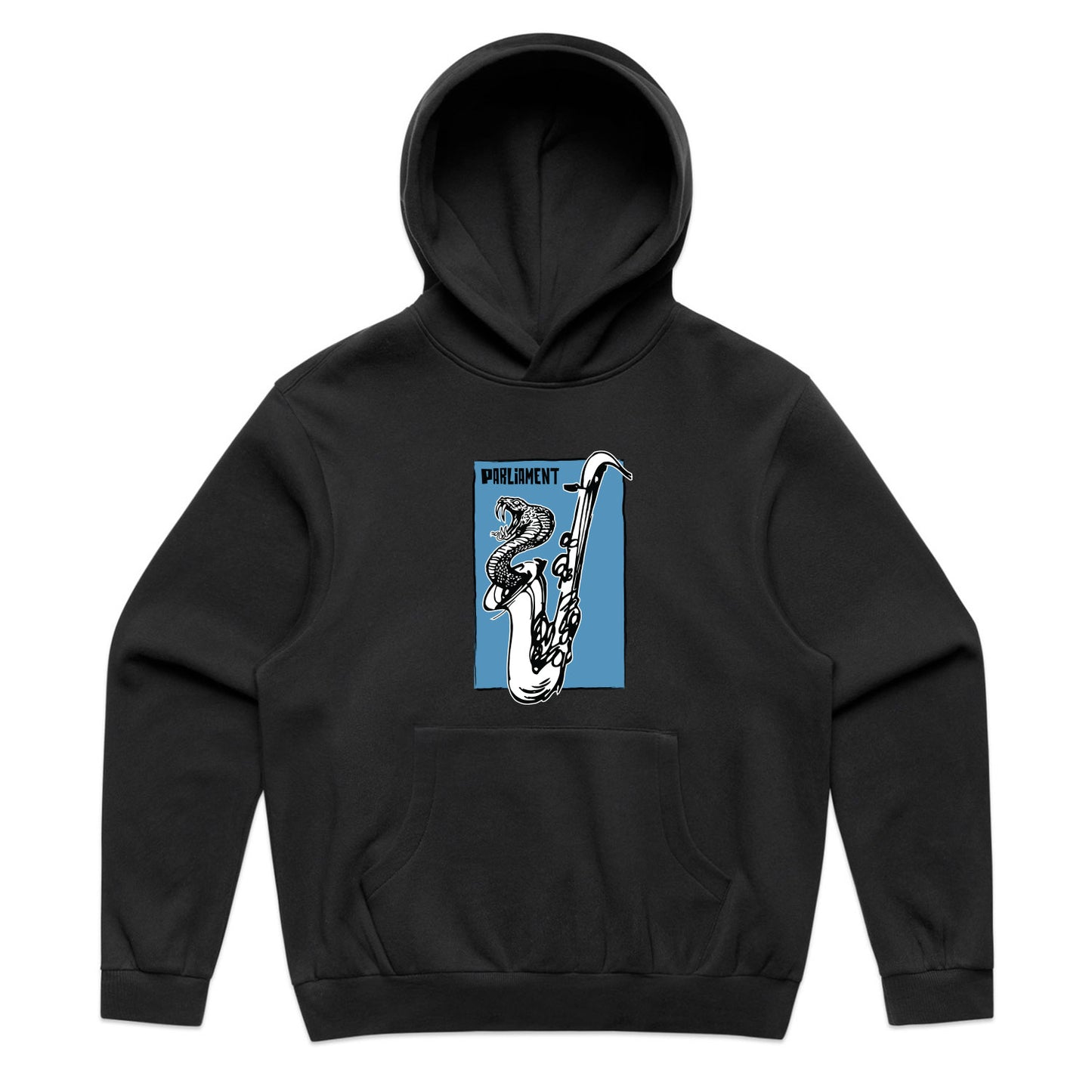 Parliament - Blue Jazz Snake Hooded Jumper - Black