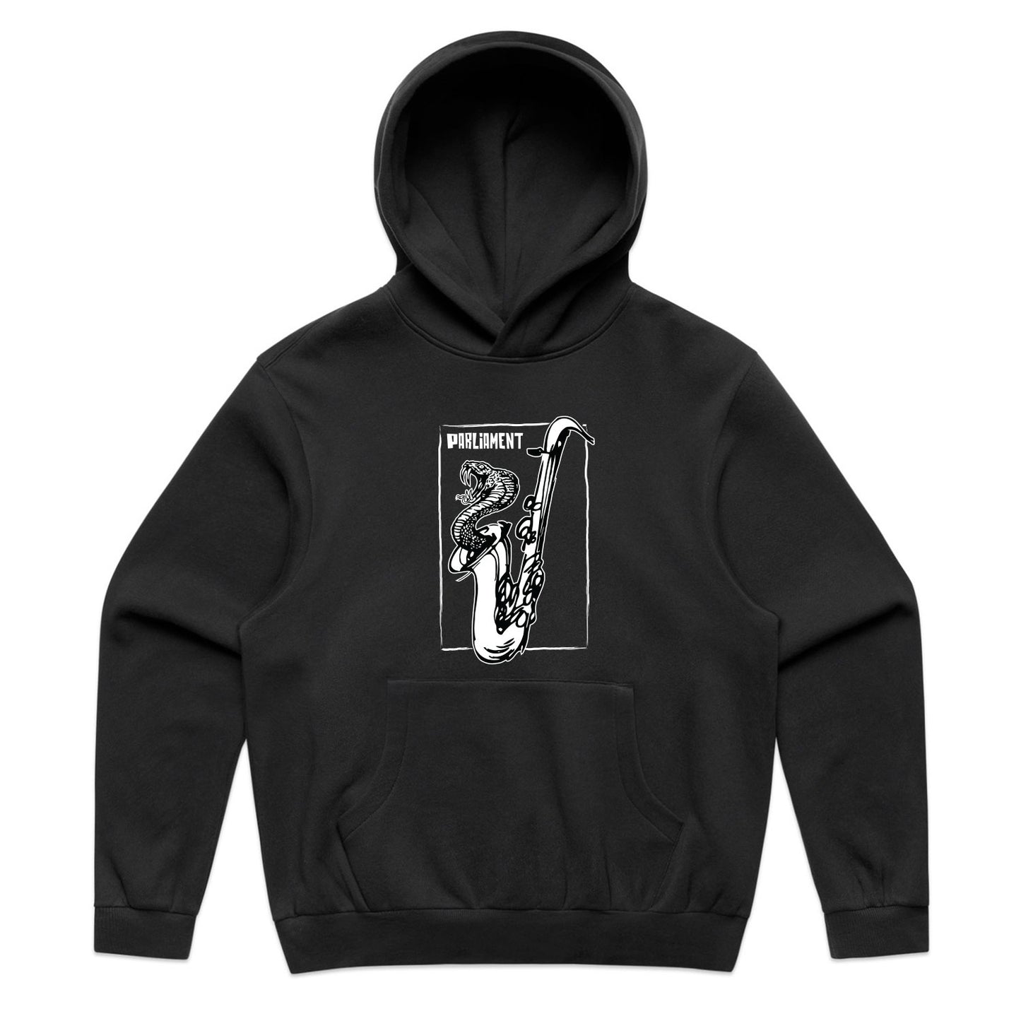 Parliament - White Jazz Snake Hooded Jumper - Black