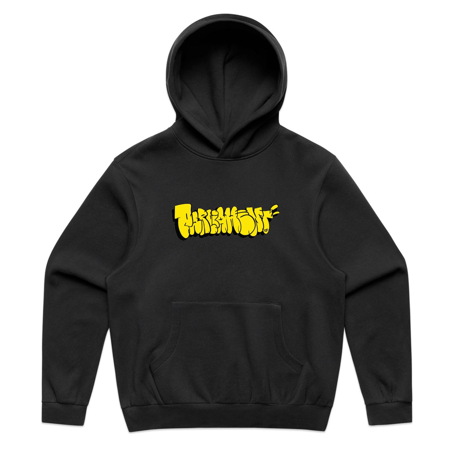 Parliament - Yellow Throwie Hooded Jumper - Black