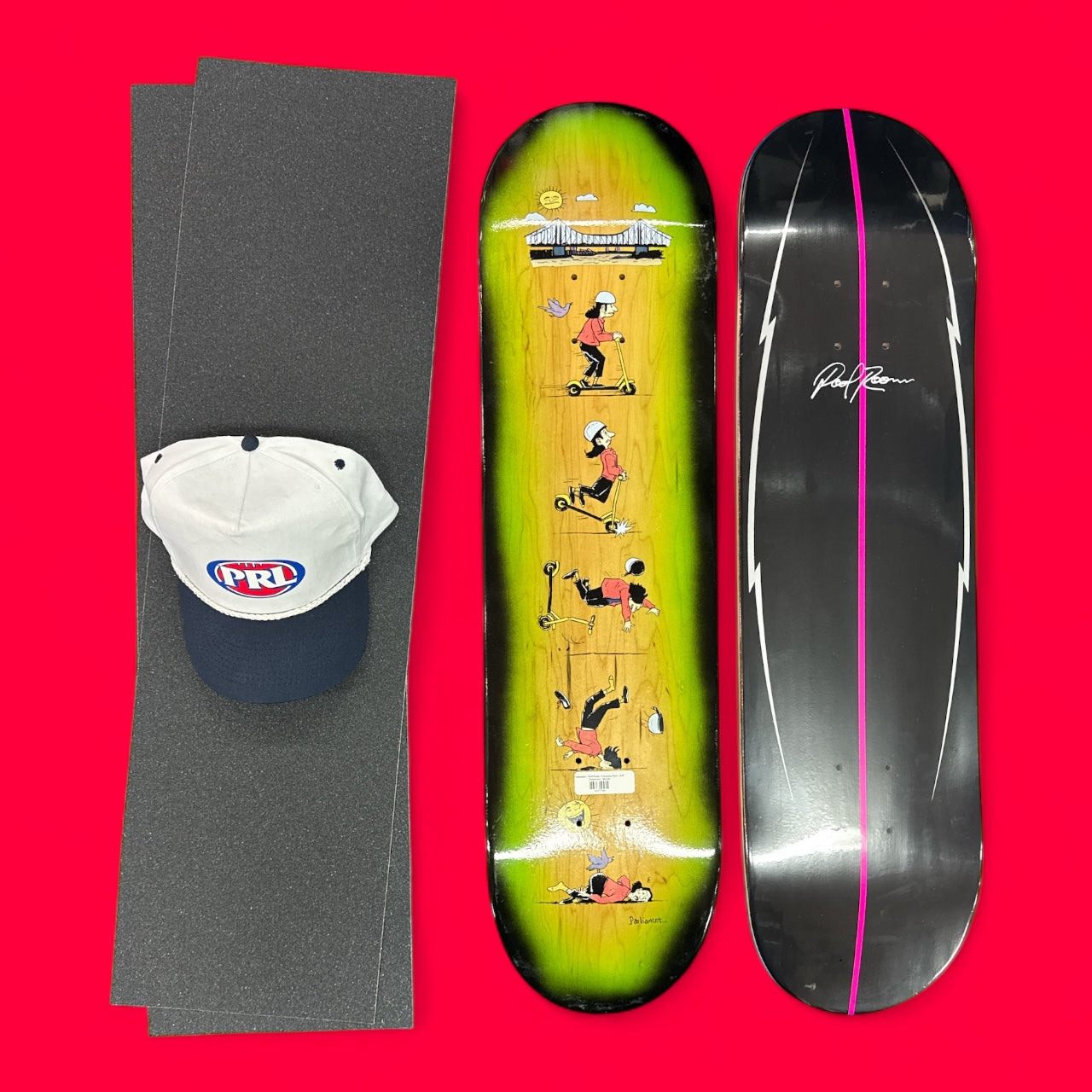 Sale Deal - 8.0" 1x both Parliament & Poolroom deck, 2x Sheets Free Grip & Parliament Cap