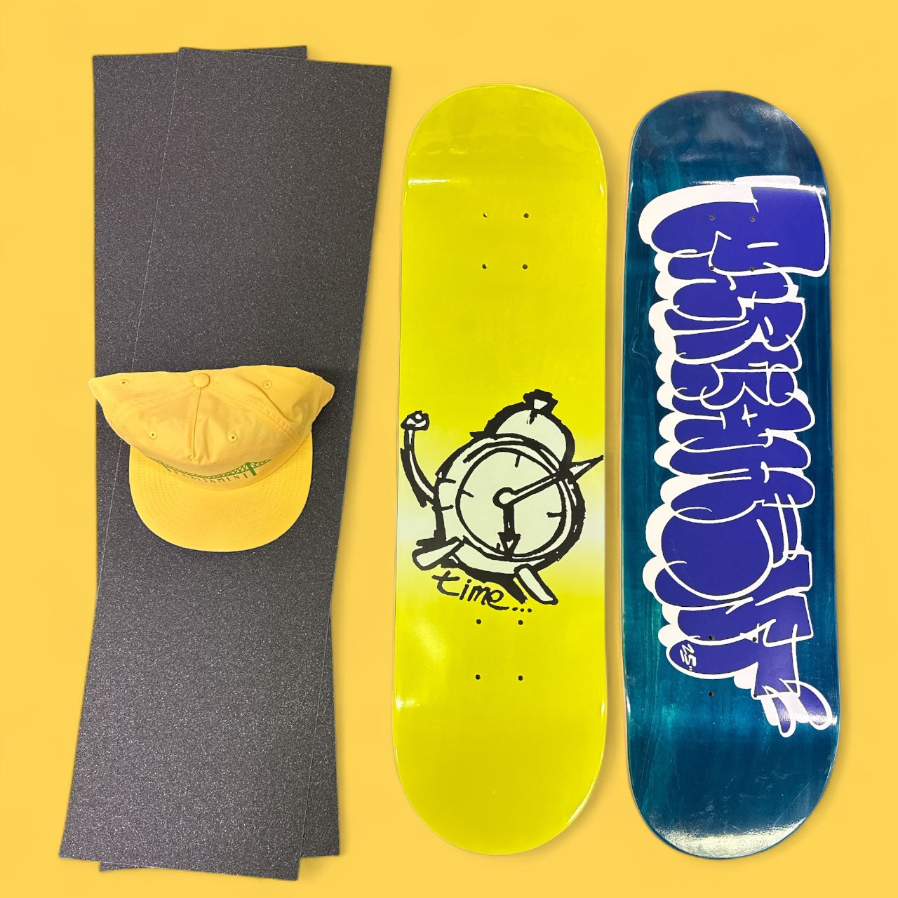 Sale Deal - 8.25" 1x Parliament & 1x Time deck, 2x Sheets Free Grip & Parliament Cap