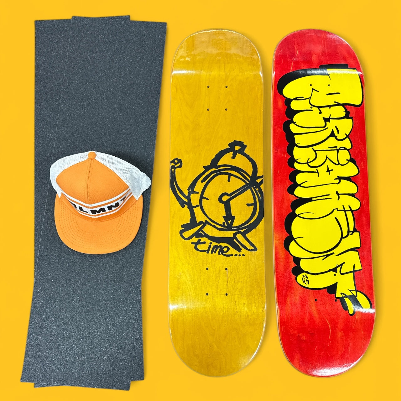 Sale Deal - 8.25" 1x Parliament & 1x Time deck, 2x Sheets Free Grip & Parliament Cap