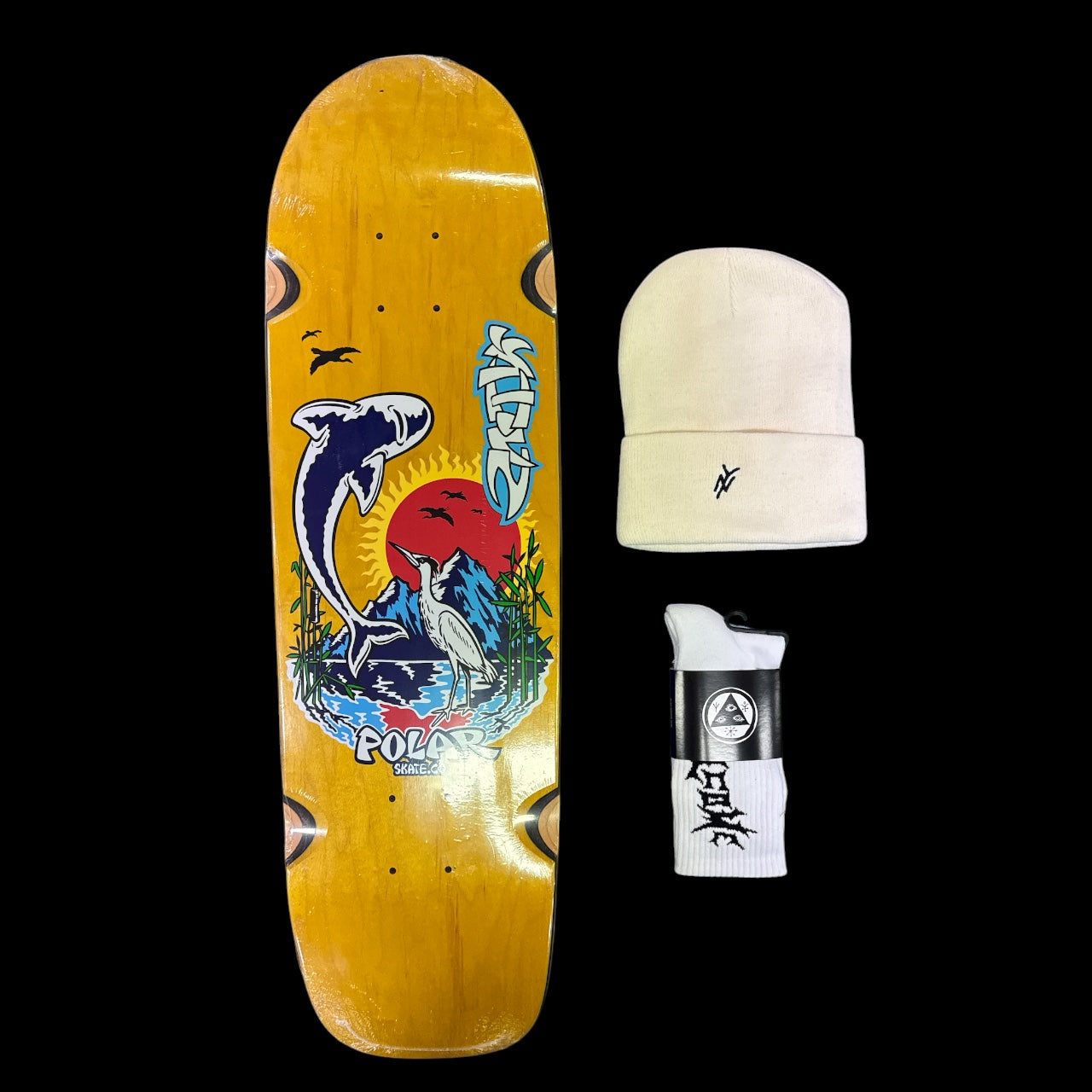 Sale Deal - Surf Jnr Polar Skate Co deck, 5Boro Beanie & Welcome Socks