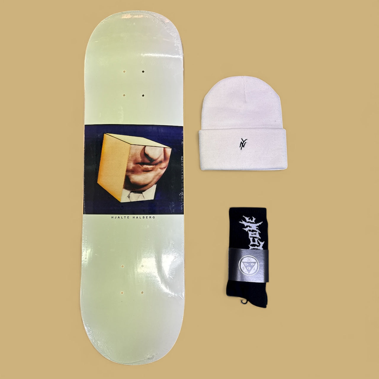 Sale Deal - 8.75" Polar Skate Co deck, 5Boro Beanie & Welcome Socks