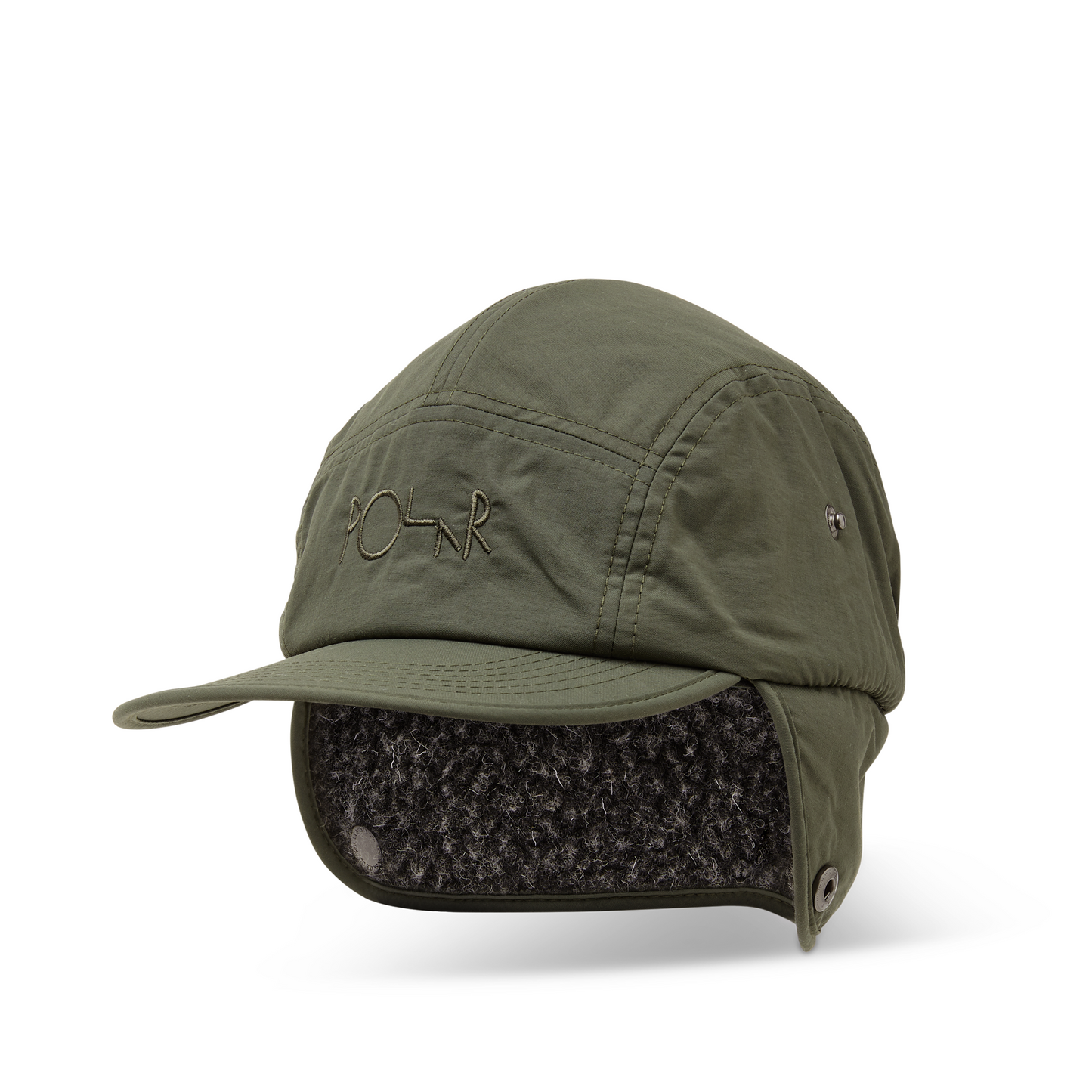 Polar Skate Co - Sherpa Flap Cap - Army Green