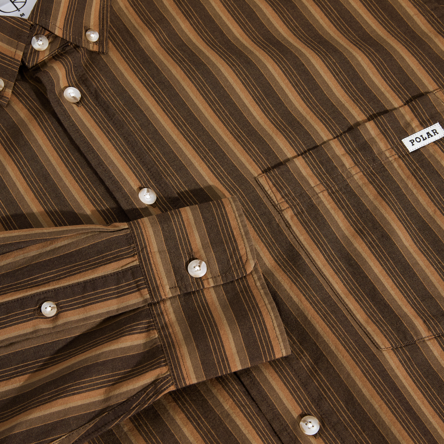 Polar Skate Co. - Ben L/S Shirt - Brown Stripes