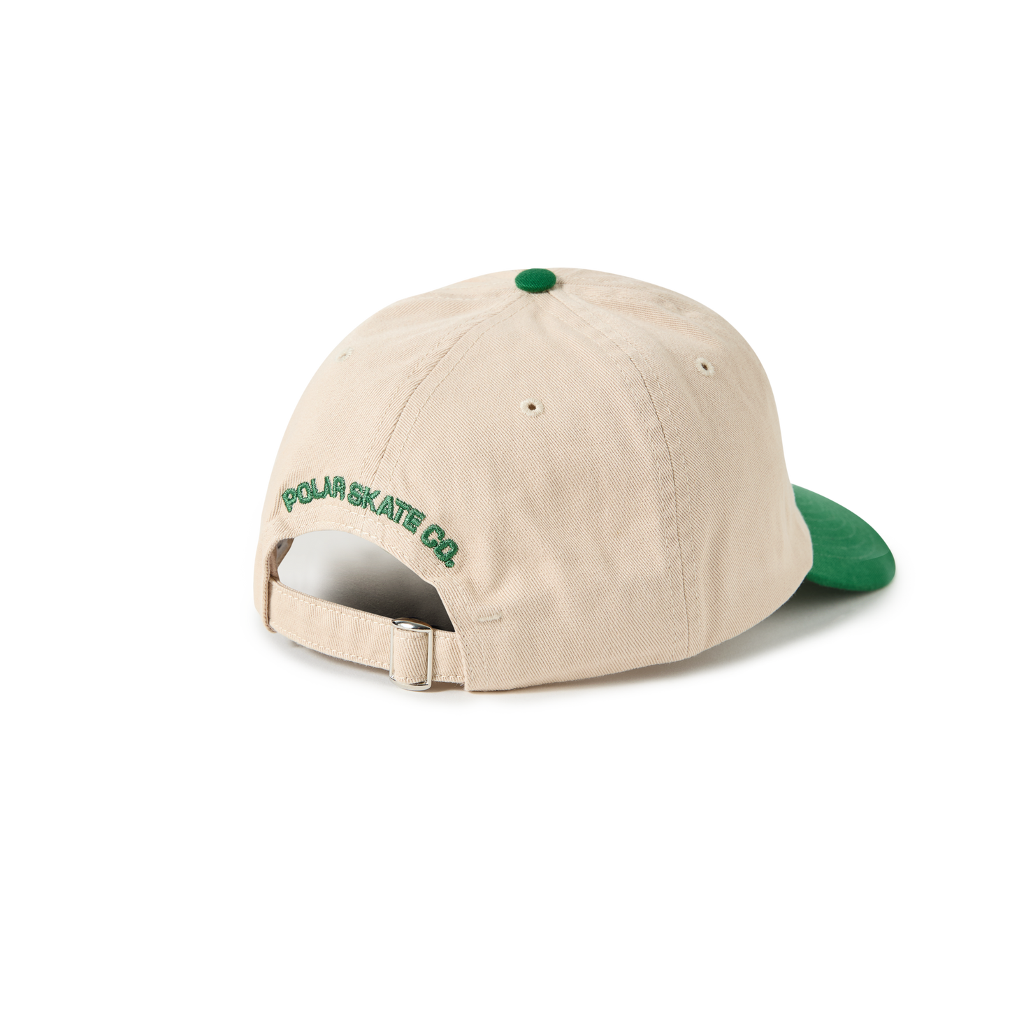 Polar Skate Co. - Sai Cap | Stroke Logo - Ecru / Green - M/L