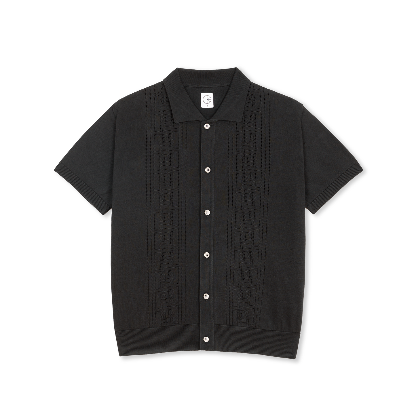 Polar Skate Co. - MILES S/S CARDIGAN DOUBLE P - BLACK