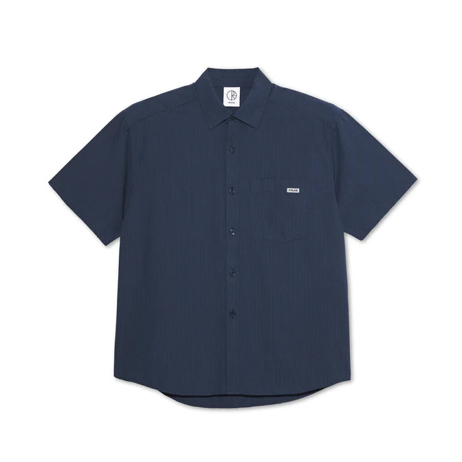 Polar Skate Co. - Mitchell Shirt - Seersucker - Grey Blue