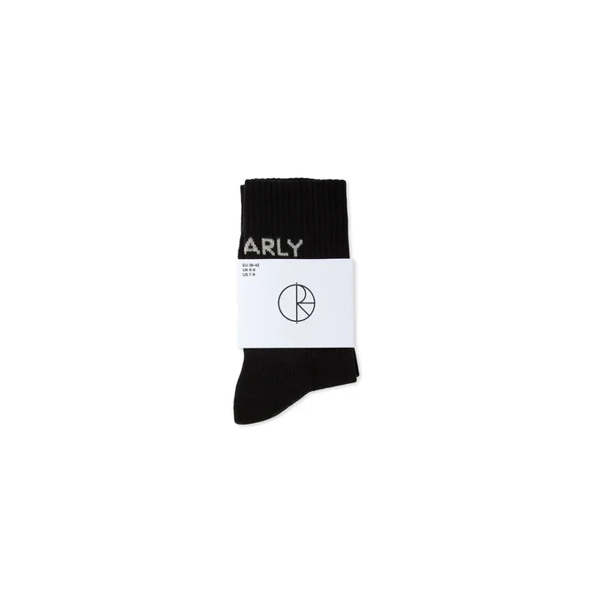 Polar Skate Co. - Rib Socks - Gnarly Huh! - Black