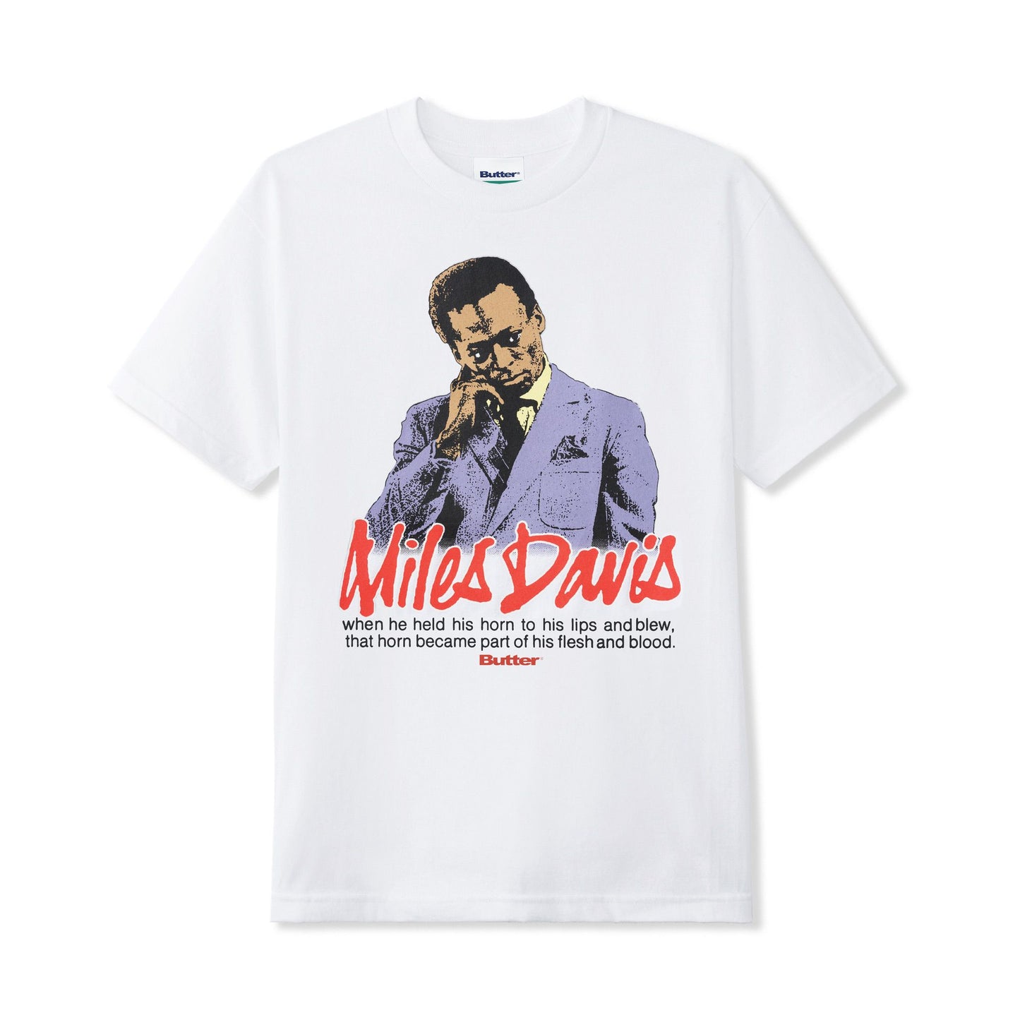Butter Goods - Miles Davis - Portrait Tee White