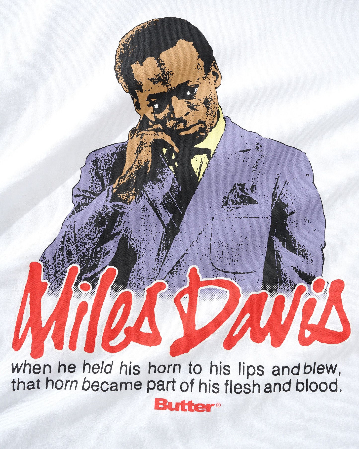 Butter Goods - Miles Davis - Portrait Tee White