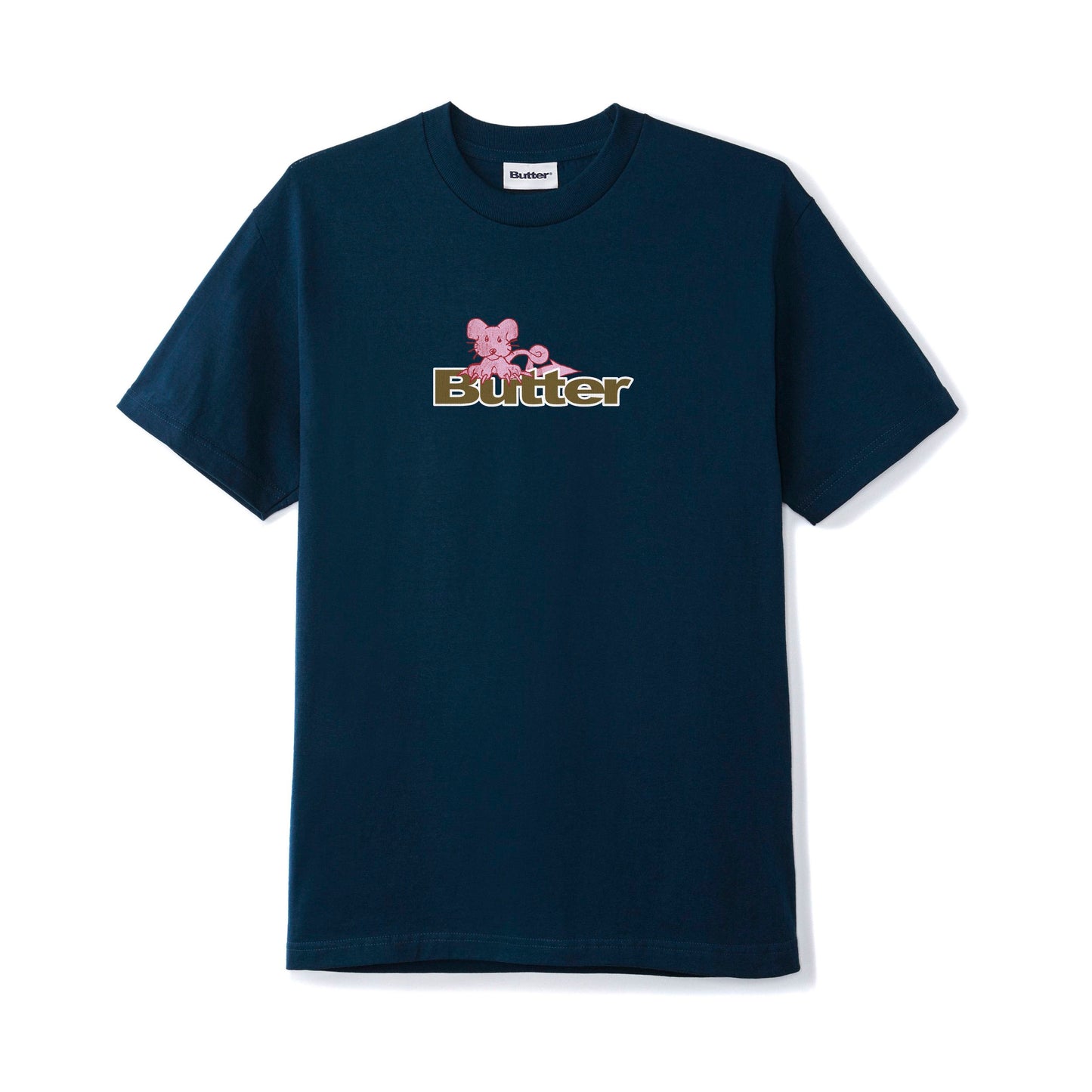 Butter Goods - Rat Logo Tee - Navy